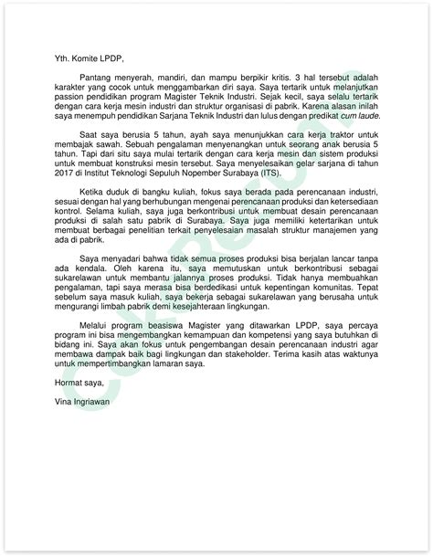 Contoh Personal Statement Kgsp