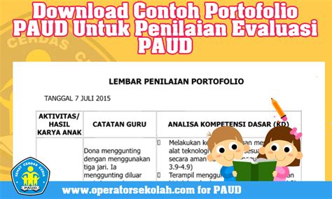 Contoh Portofolio Paud