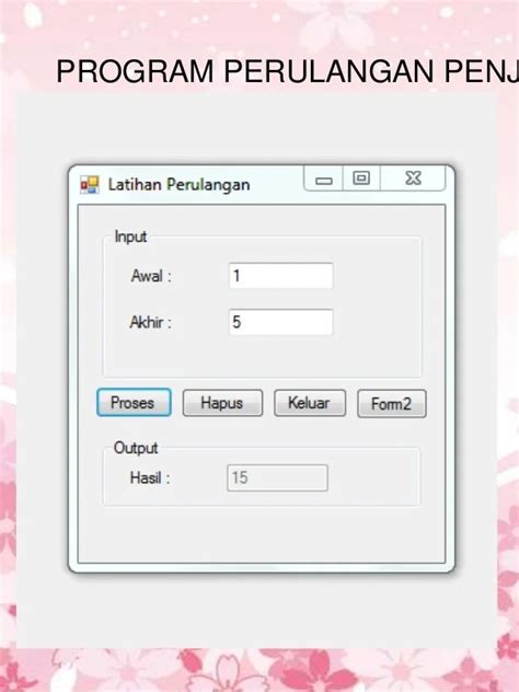 Contoh Program Sederhana Visual Basic 2010