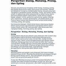 Contoh Prolog Adalah di Indonesia