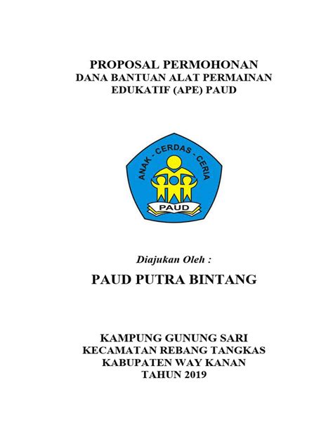 Contoh Proposal Ape Paud 2015