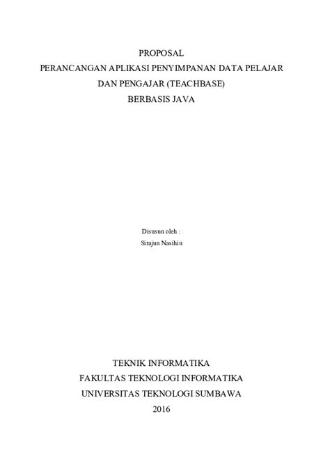 Contoh Proposal Aplikasi Chating