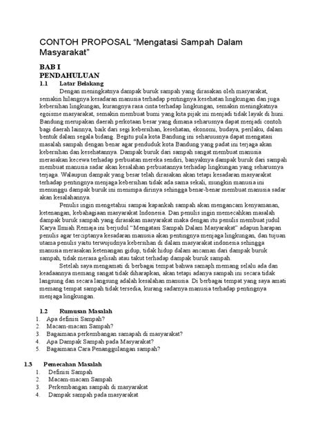 Contoh Proposal Kesehatan
