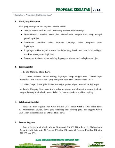 Contoh Proposal Lingkungan