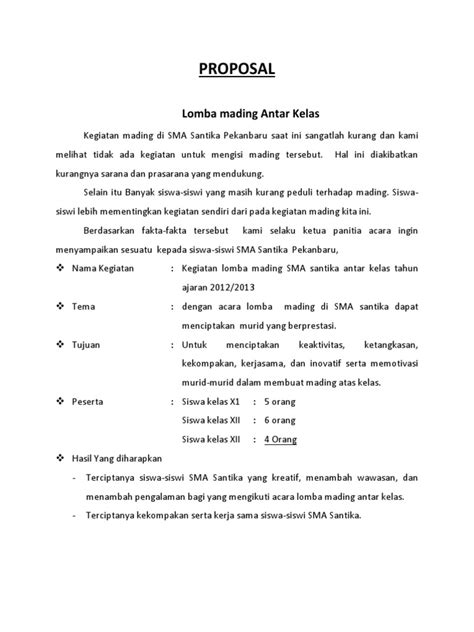 Contoh Proposal Lomba Mancing