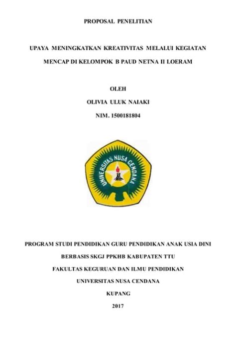 Contoh Proposal Penelitian Buncis