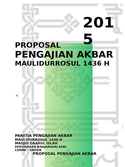 Contoh Proposal Pengajian