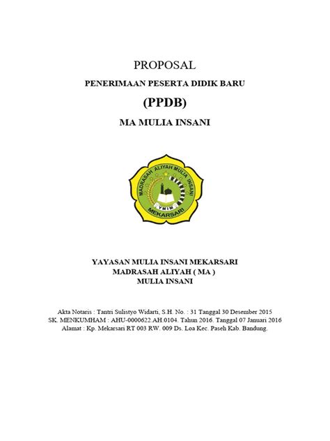 Contoh Proposal Ppdb Sma