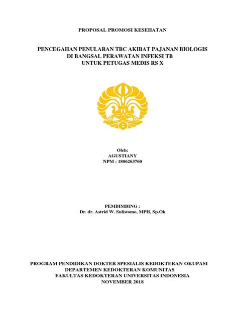 Contoh Proposal Promosi Kesehatan