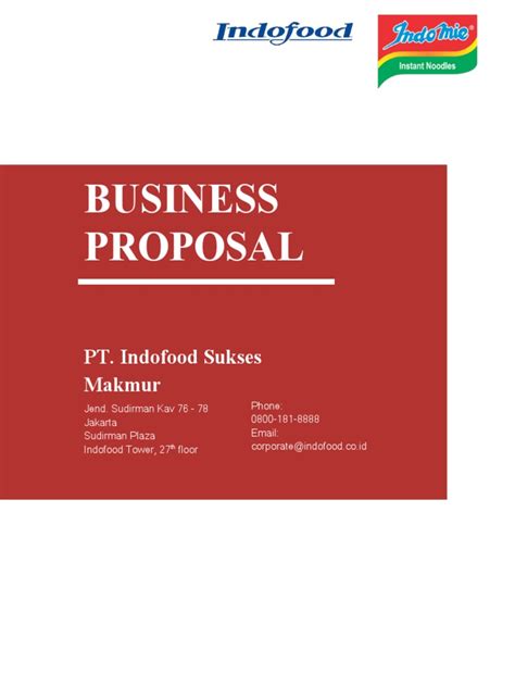 Contoh Proposal Pt Indofood
