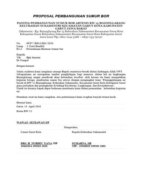 Contoh Proposal Sumur Bor