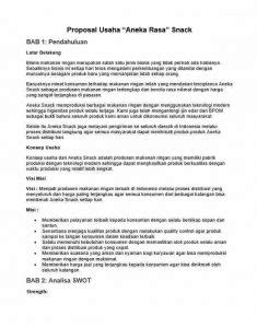 Contoh Proposal Usaha Makanan Doc