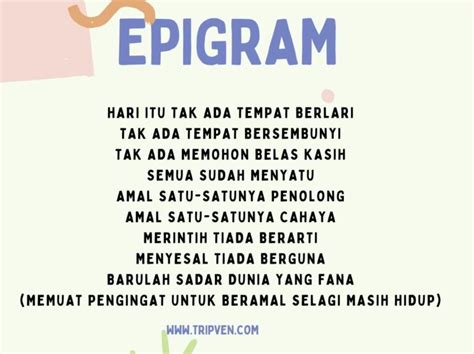 Contoh Puisi Dari Epigram