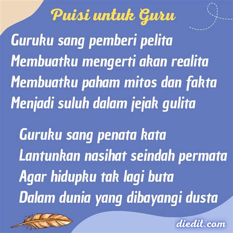 Contoh Puisi Himne Guru