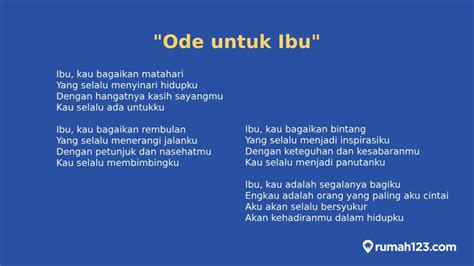 Contoh Puisi Jenis Ode