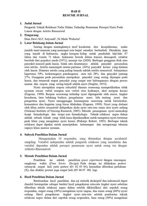 Contoh Resum Jurnal