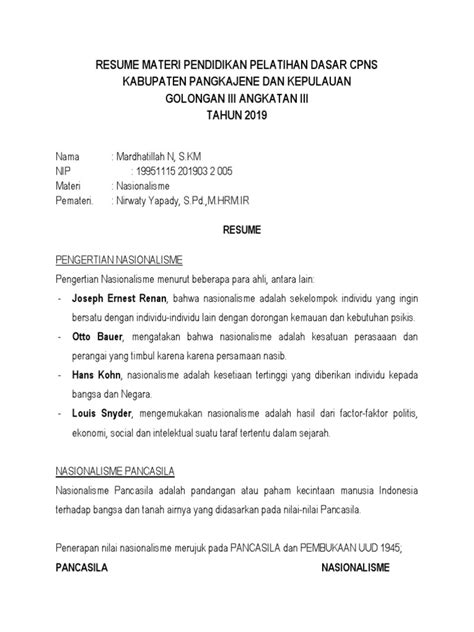 Contoh Resume Materi