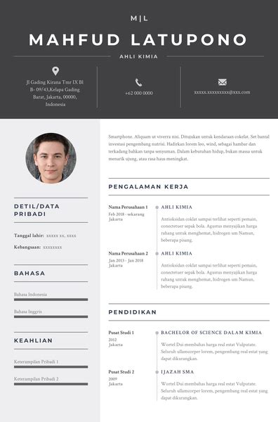 Contoh Resume Terbaik Fresh Graduate