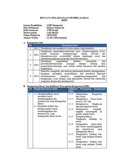 Contoh Rpp K 13 Sd