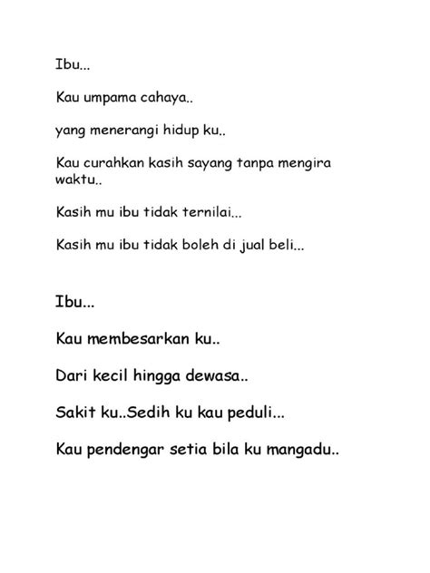 Contoh Sajak Upsr
