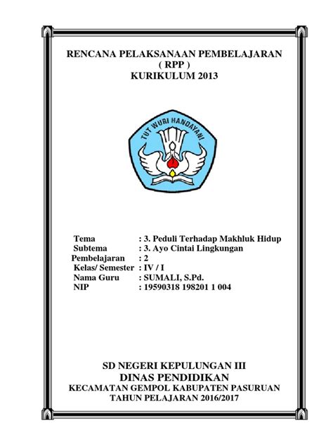 Contoh Sampul Rpp