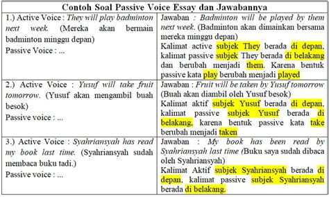 Contoh Soal Active Passive