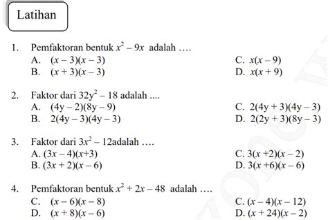 Contoh Soal Aljabar di Indonesia: Meningkatkan Kemampuan Matematika Siswa