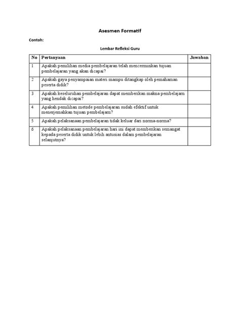 Contoh Soal Asesmen Guru