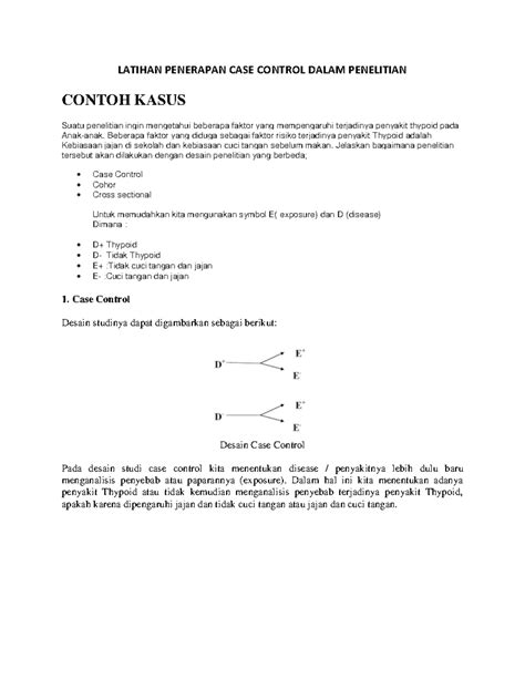 Contoh Soal Case Control