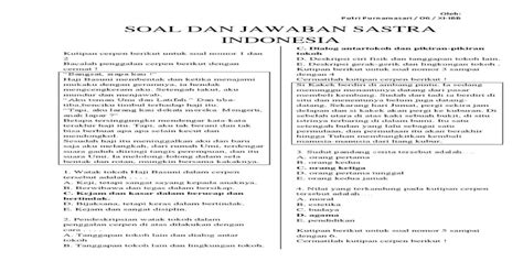 Contoh Soal Cerpen Essay