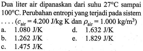 Contoh Soal Entropi