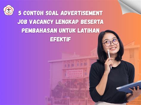 Contoh Soal Essay Advertisement Text Job Vacancy