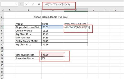 Contoh Soal Excel If Diskon