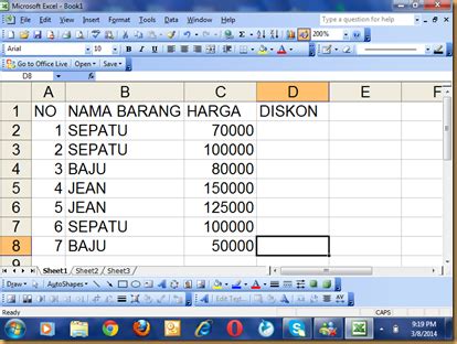 Contoh Soal Excel Yang Sulit