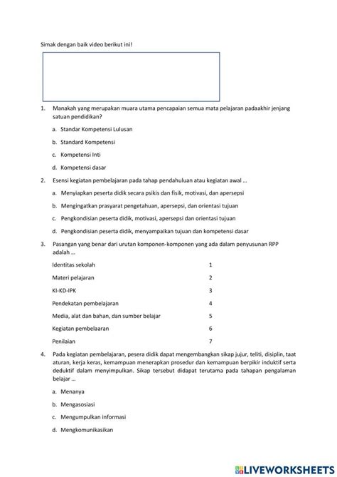 Contoh Soal Exercise