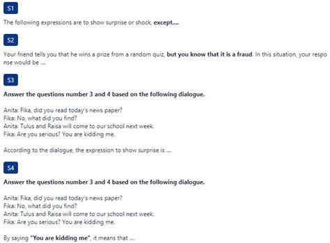 Contoh Soal Expressing Surprise