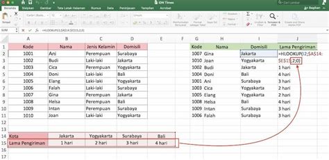 Contoh Soal Hlookup