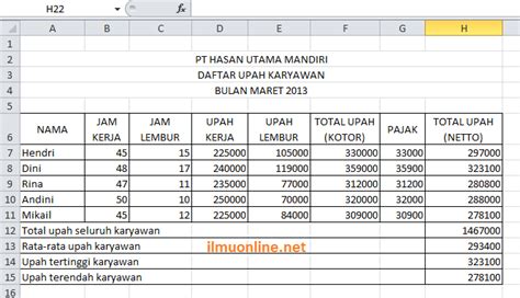 Contoh Soal If Excel Download