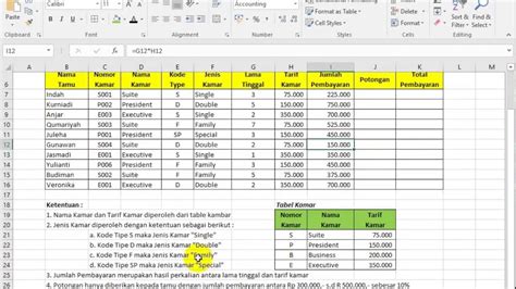 Contoh Soal Informatika Excel