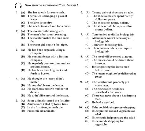 Contoh Soal Listening