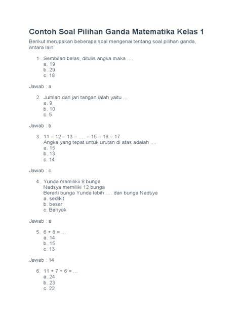 Contoh Soal Matematika