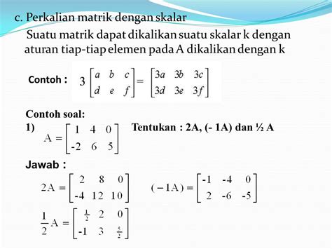 Contoh Soal Matriks Skalar