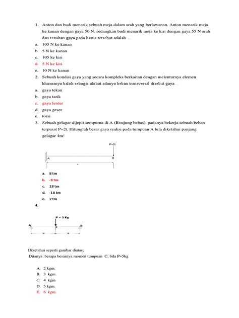 Contoh Soal Mektek 2