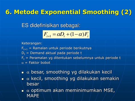 Contoh Soal Metode Single Exponential Smoothing