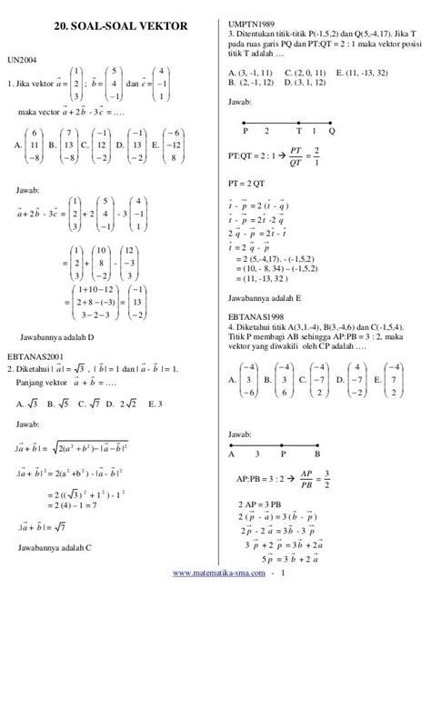 Contoh Soal Modulus Vektor