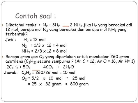 Contoh Soal Mol