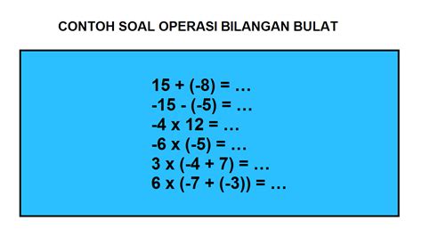 Contoh Soal Operasi Bilangan
