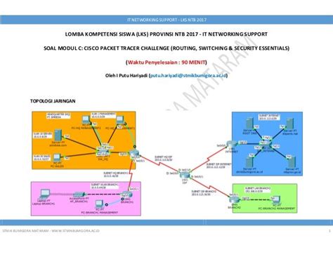 Contoh Soal Packet Tracer