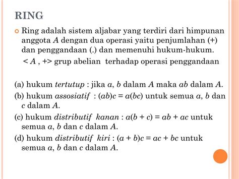 Contoh Soal Ring
