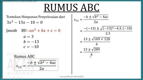 Contoh Soal Rumus Abc